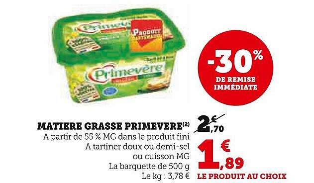 matière grasse primevère