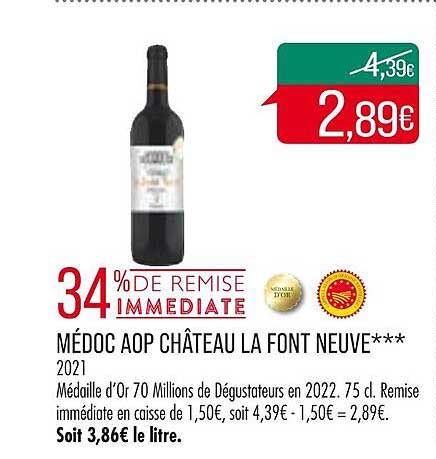 médoc aop château la font neuve*** 2021