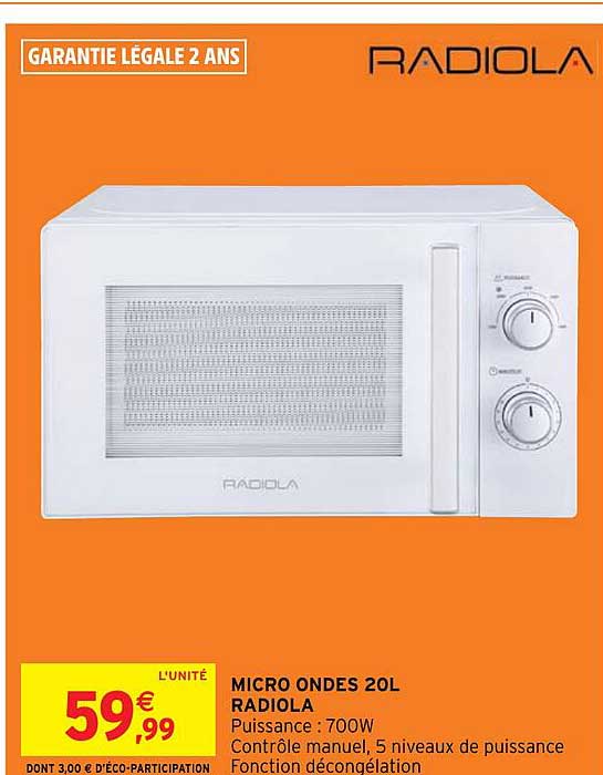 micro ondes 20 l radiola