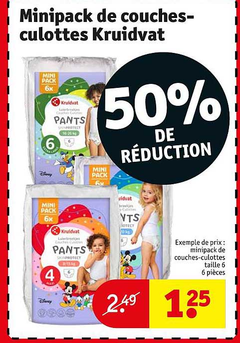 minipack de couches-culottes kruidvat