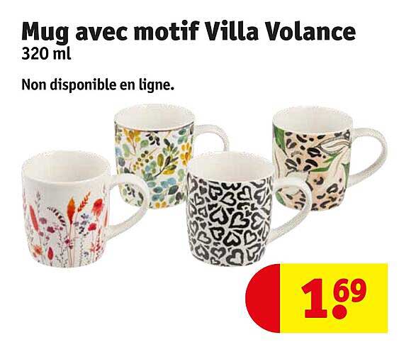 mug avec motif villa volance