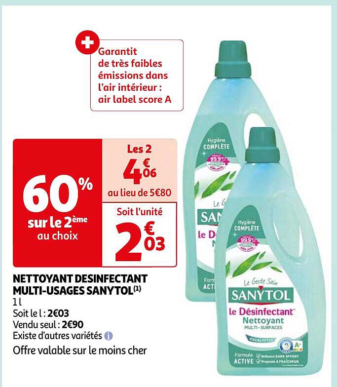 nettoyant désinfectant multi-usages sanytol