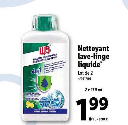 nettoyant lave-linge liquide w5