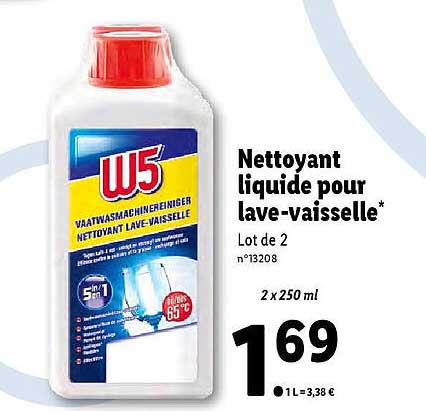 nettoyant liquide pour lave-vaisselle w5