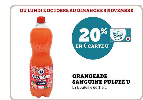 orangeade sanguine pulpée u
