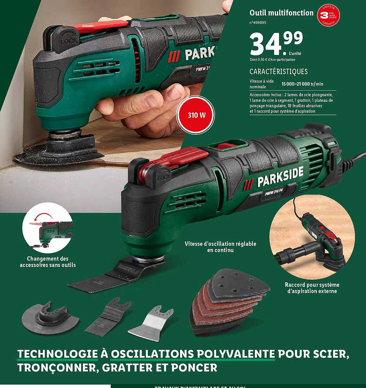Outil Multifonction Parkside