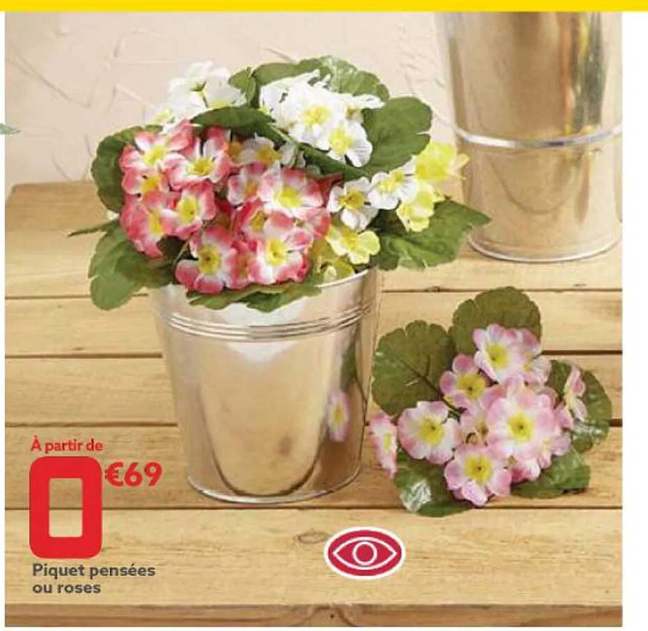 Piquet Pensées Ou Roses