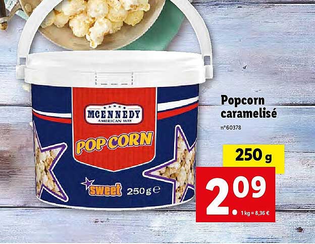 popcorn caramélisé mcennedy