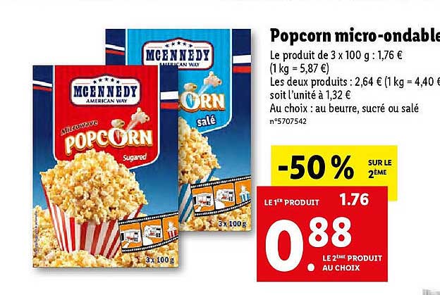 popcorn micro-ondable mcennedy