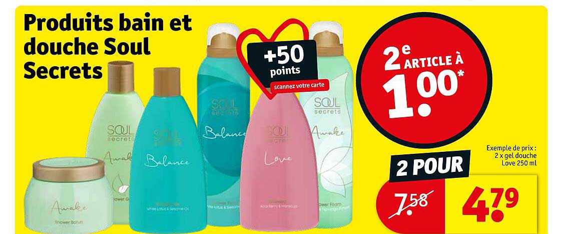 produits bain et douche soul secrets