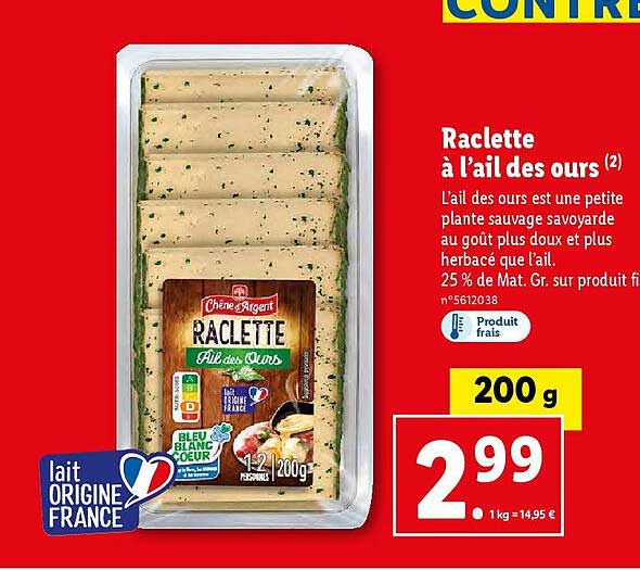 Raclette à L'ail Des Ours Chêne D'argent