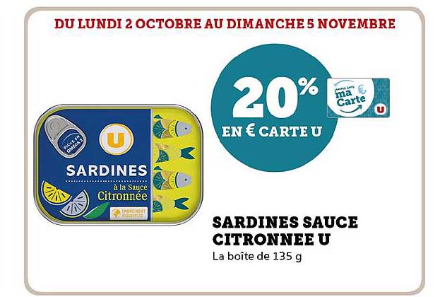 Sardines Sauce Citronnée U