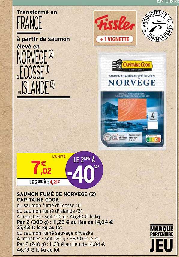 saumon fumé de norvège capitaine cook