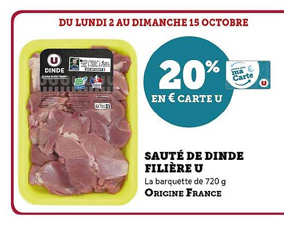 Sauté De Dinde Filière U
