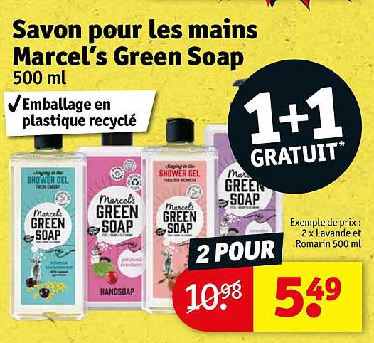 savon pour les mains marcel's green soap