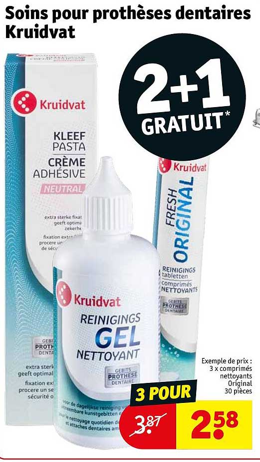 soins pour prothèses dentaires kruidvat