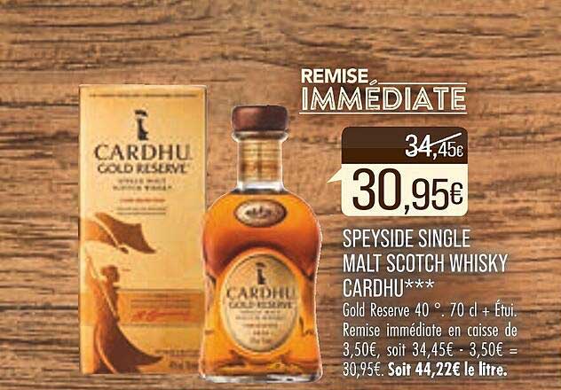 speyside single malt scotch whisky cardhu***