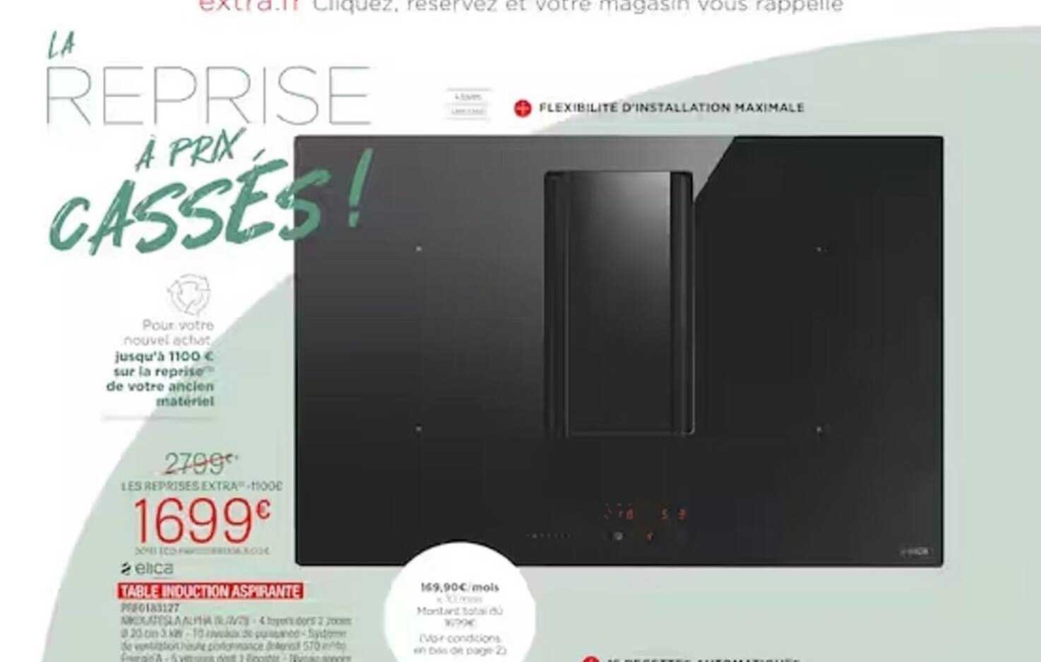 table induction aspirante elica