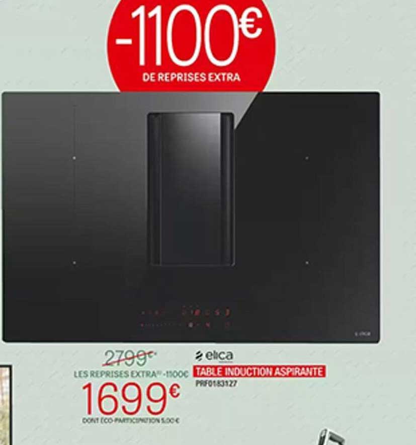 table induction aspirante elica
