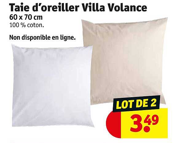 taie d'oreiller villa volance