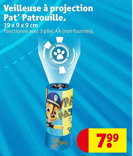 veilleuse à projection pat' patrouille