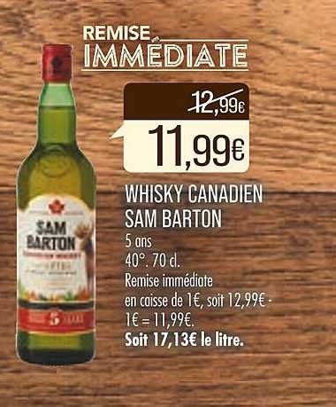 whisky canadien sam barton