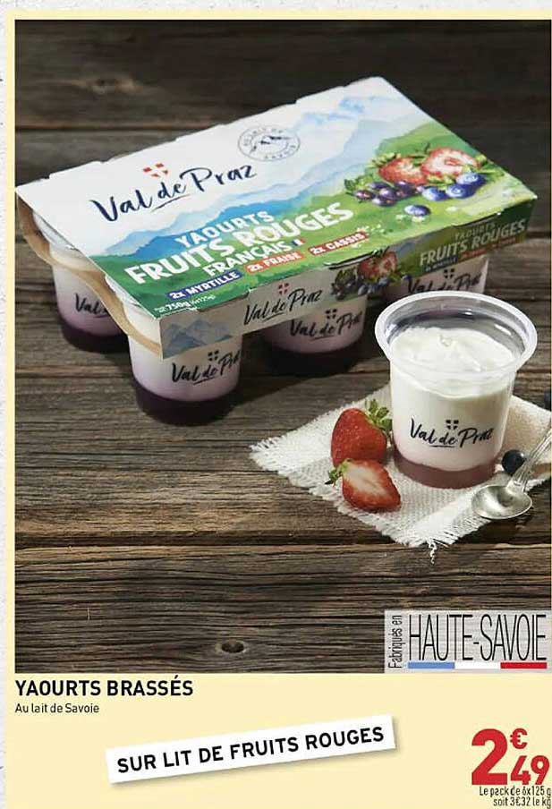 yaourts brassés val de praz