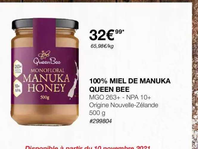 100% miel de manuka queen bee