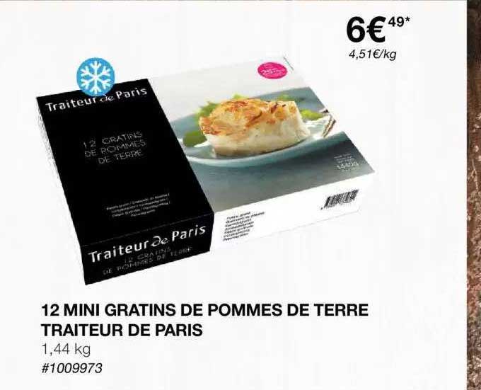 12 mini gratins pommes de terre traiteur de paris