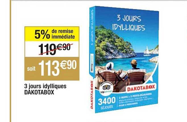 3 jours idylliques dakotabox