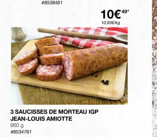 3 saucisses de morteau igp jean-louis amiotte