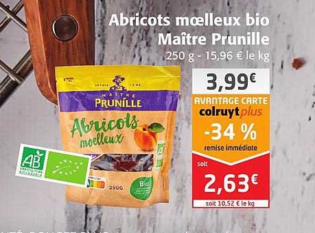 abricots moelleux bio maître prunille
