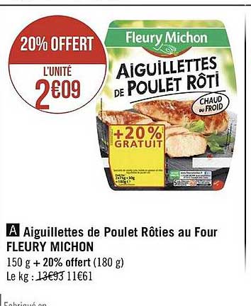 Aiguillettes De Poulet Rôties Au Four Fleury Michon