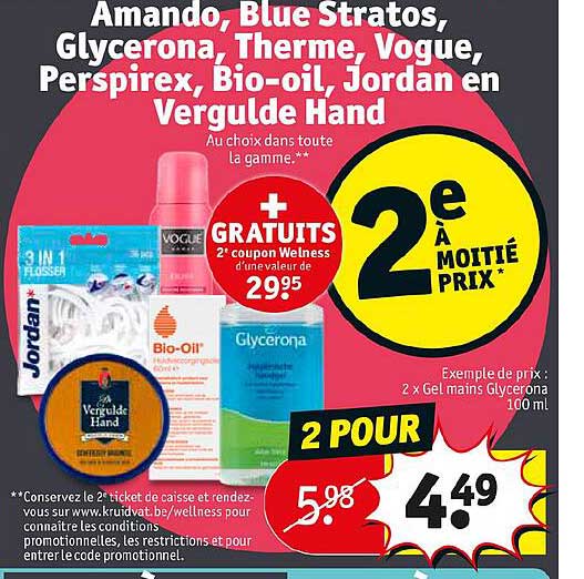 amando, blue stratos, glycerona, therme, vogue, perspirex, bio-oil, jordan en vergulde hand