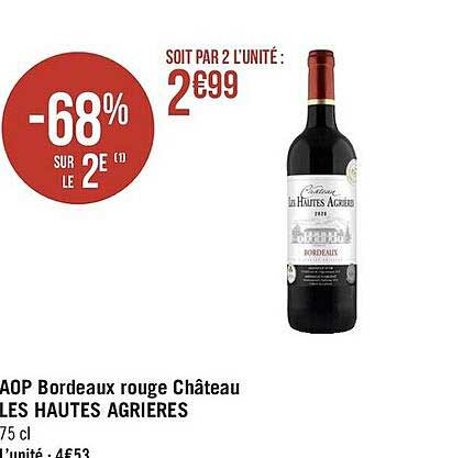 aop bordeaux rouge château les hautes agrières