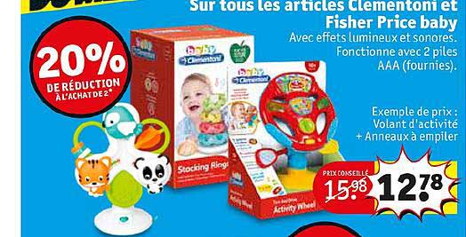 articles clementoni et fisher price baby