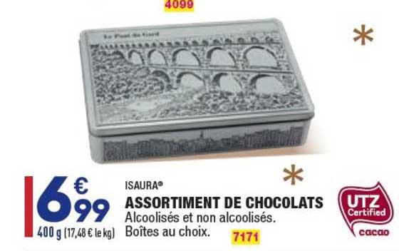 assortiment de chocolats isaura