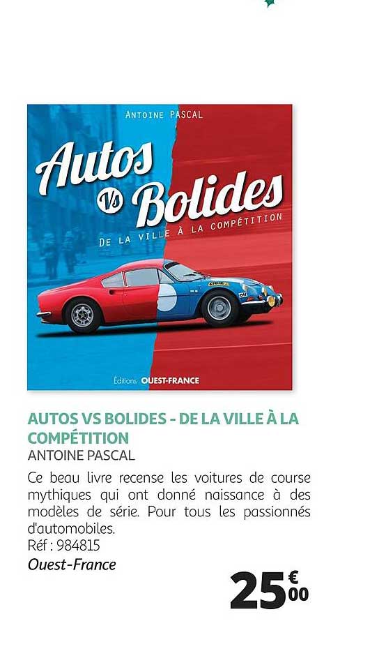 autos vs bolides - de la ville à la compétition - antoine pascal