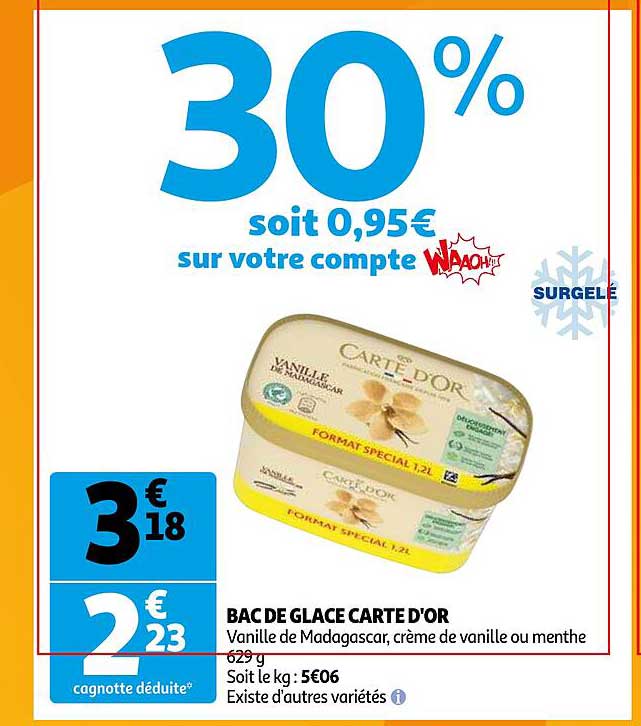 Bac De Glace Carte D'or