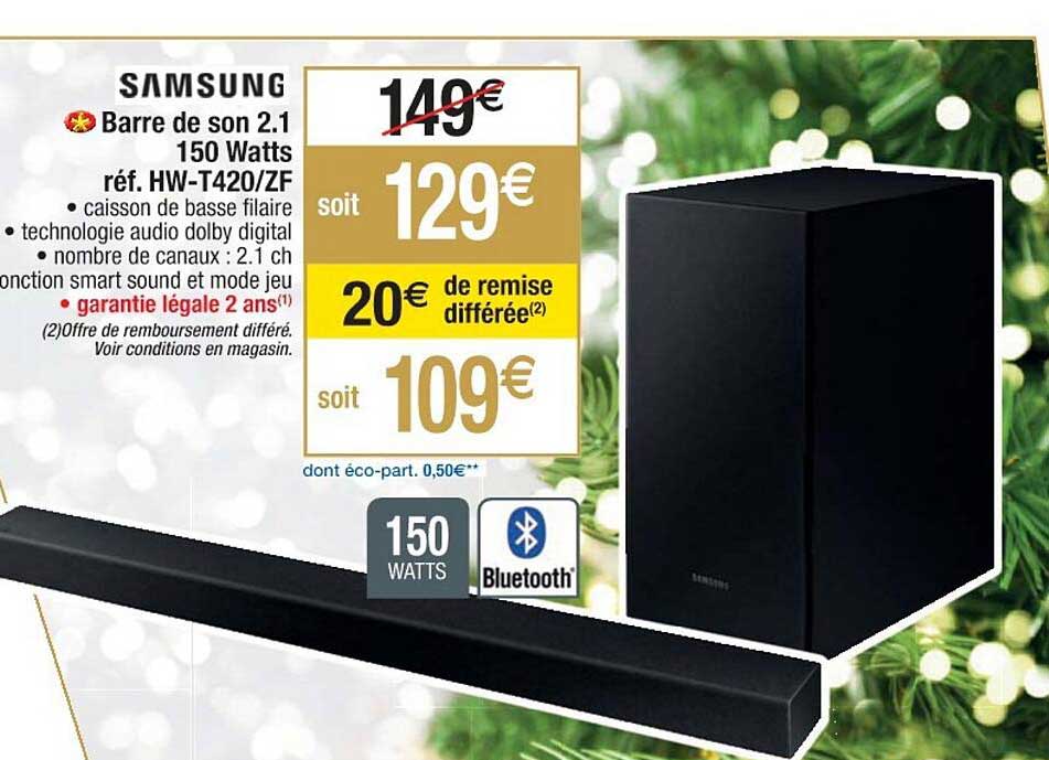 barre de son 2.1 150 watts samsung réf. hw-1420-zf