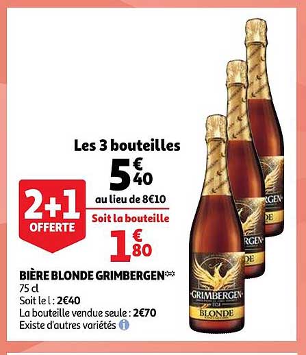 Bière Blonde Grimbergen