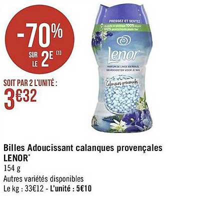 billes adoucissant calanques provençales lenor