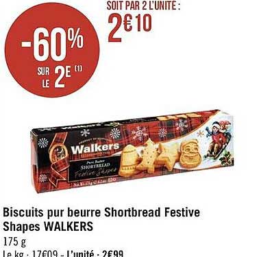 biscuits pur beurre shortbread festive shapes walkers