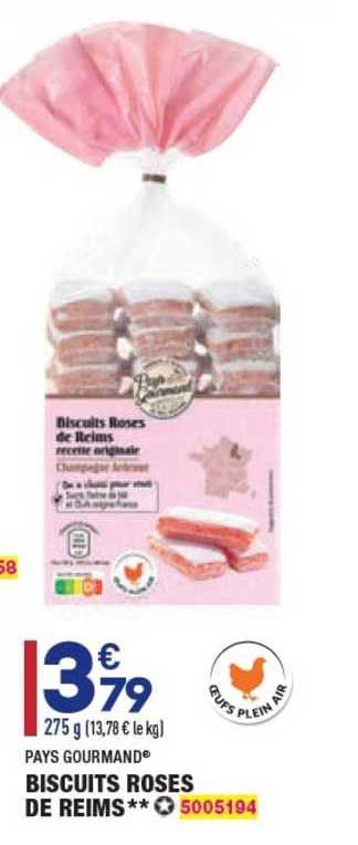 biscuits roses de reims pays gourmand