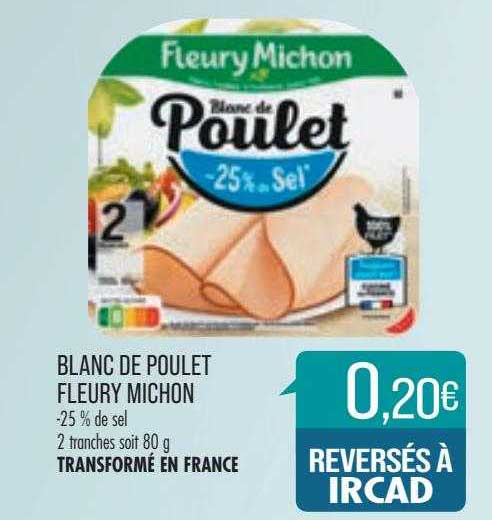 blanc de poulet fleury michon