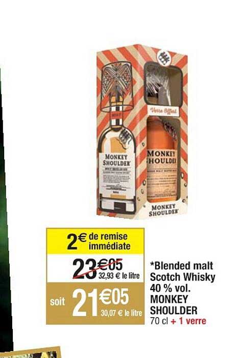 blended malt scotch whisky  40% vol. monkey shoulder