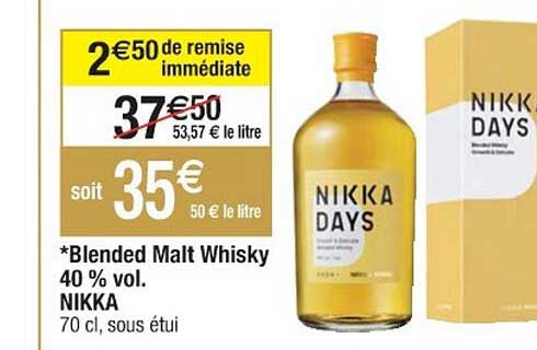 blended malt whisky 40% vol. nikka