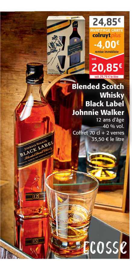 blended scotch whisky black label johnnie walker