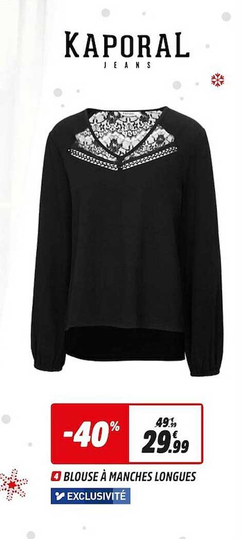 blouse à manches longues kaporal