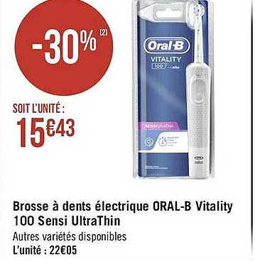 brosse à dents électrique oral-b vitality 100 sensi ultraThin